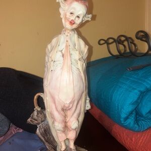 Pink and Cream Elongated Sculpture Art